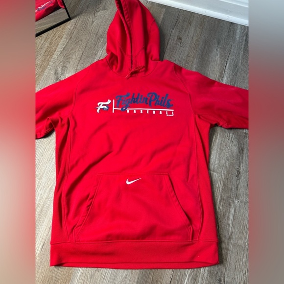 Nike Phillies Sweatshirt Hoodie Fightin Phils 2013 Baseball Red Blue Size M - Picture 3 of 12